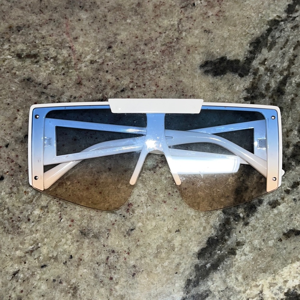Blue and tan shades